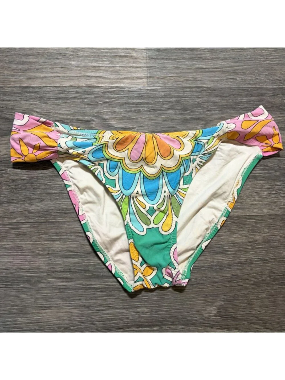 Trina Turk Tamarindo High Neck Halter Bikini Set M/L Style Swim Floral Print